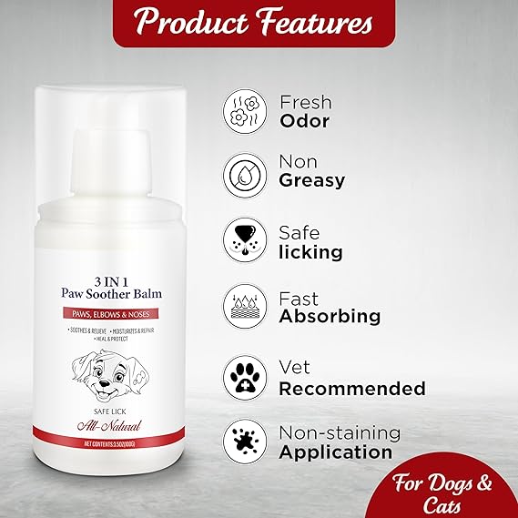 Veksun Dog Paw & Nose Balm – 100g Natural Moisturizer