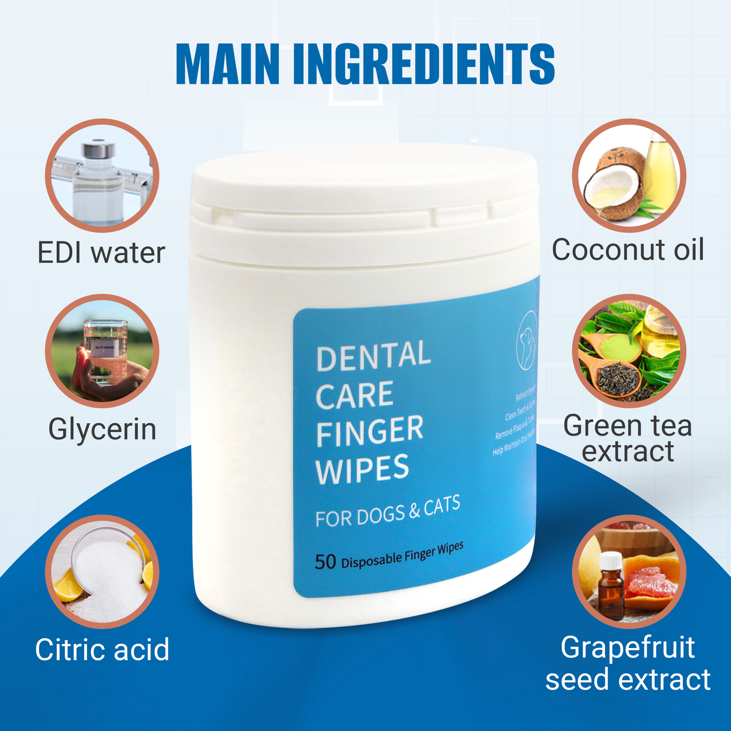 Dog Teeth Cleaning Finger Wipes