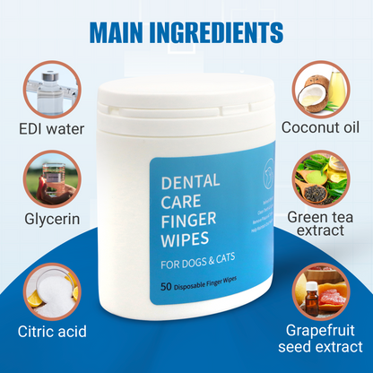Dog Teeth Cleaning Finger Wipes