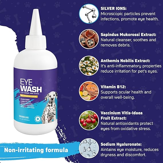 Veksun Pet Eye Wash – 200ml Natural Formula