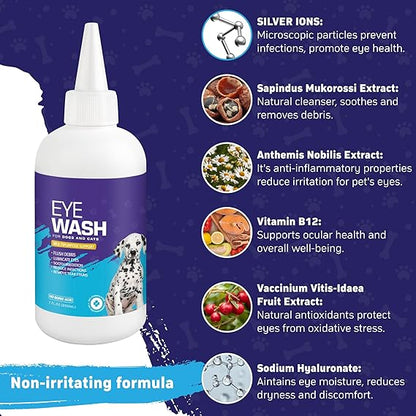 Veksun Pet Eye Wash – 200ml Natural Formula