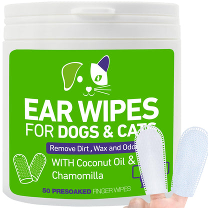 Veksun Ear Wipes for Pets – Cleans, Soothes & Deodorizes