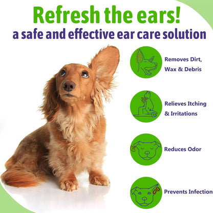 Veksun Ear Wipes for Pets – Cleans, Soothes & Deodorizes