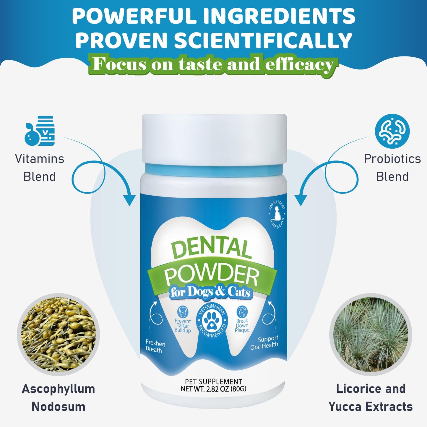 Dog Teeth Cleaning Powder – Tartar Remover & Fresh Breath