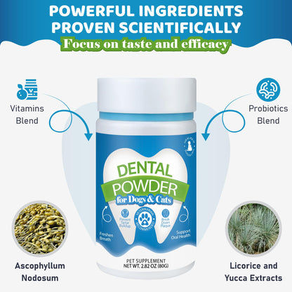 Dog Teeth Cleaning Powder – Tartar Remover & Fresh Breath