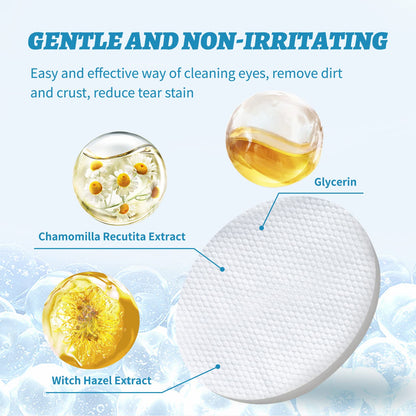 Pet Eye Wipes for Dogs & Cats – 120 CT Tear Stain Remover