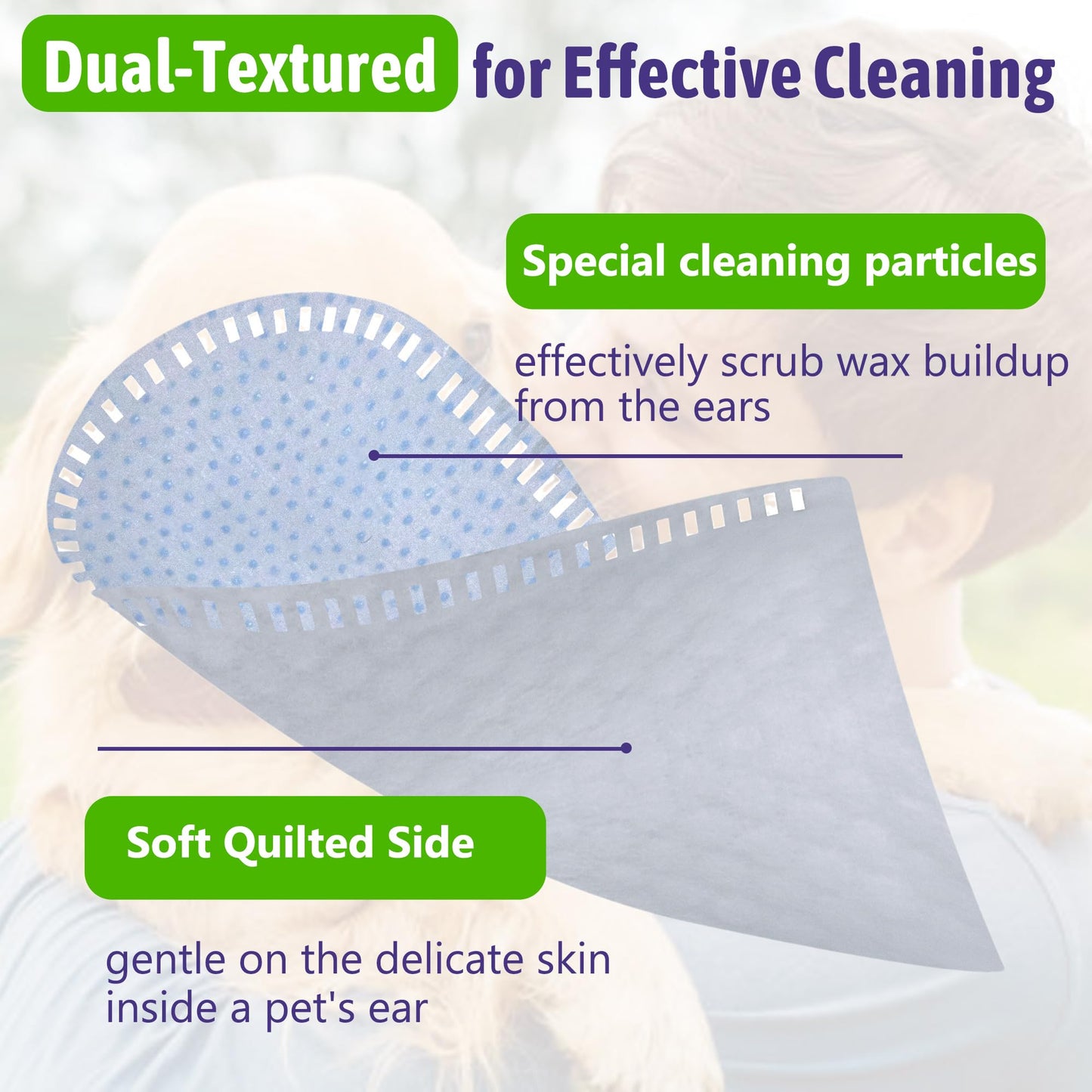 Veksun Ear Wipes for Pets – Cleans, Soothes & Deodorizes