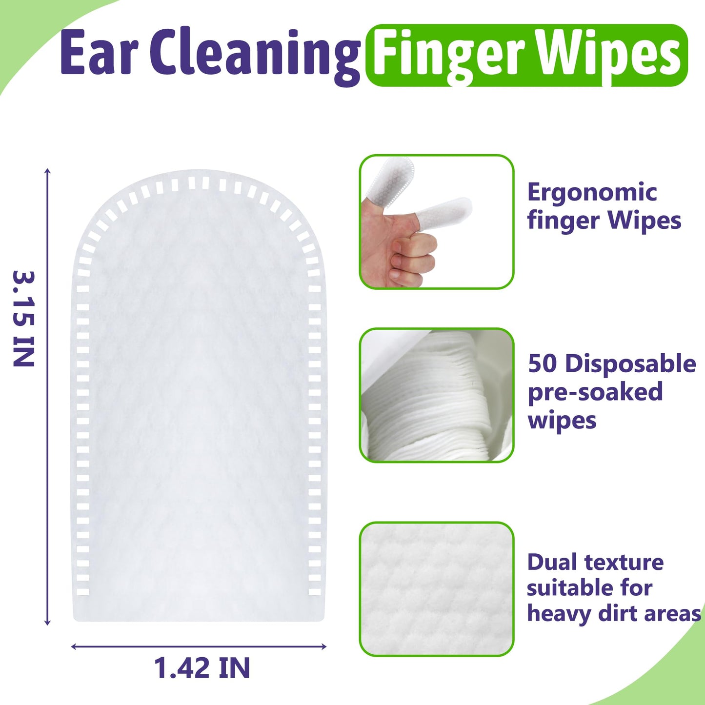 Veksun Ear Wipes for Pets – Cleans, Soothes & Deodorizes